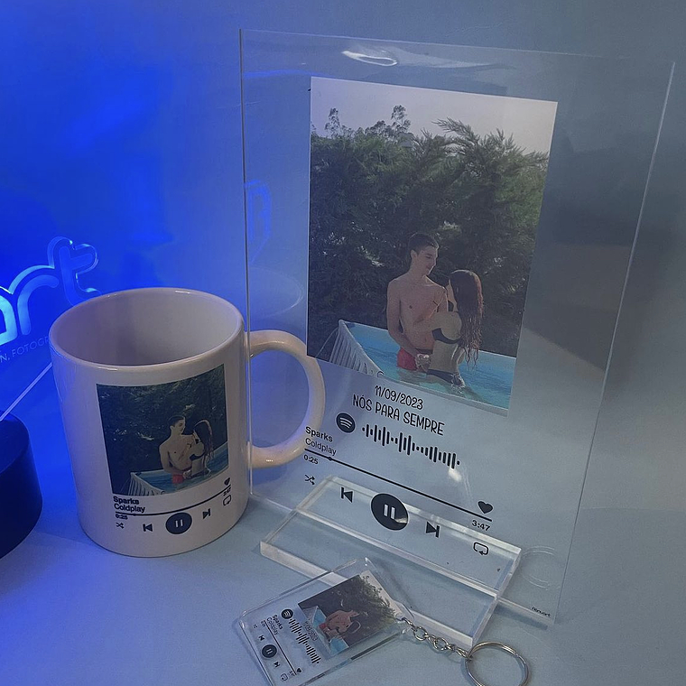 Conjunto Placa + Caneca + Porta-Chaves Spotify 3