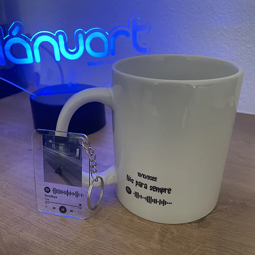 Conjunto Caneca + Porta-Chaves Spotify 2