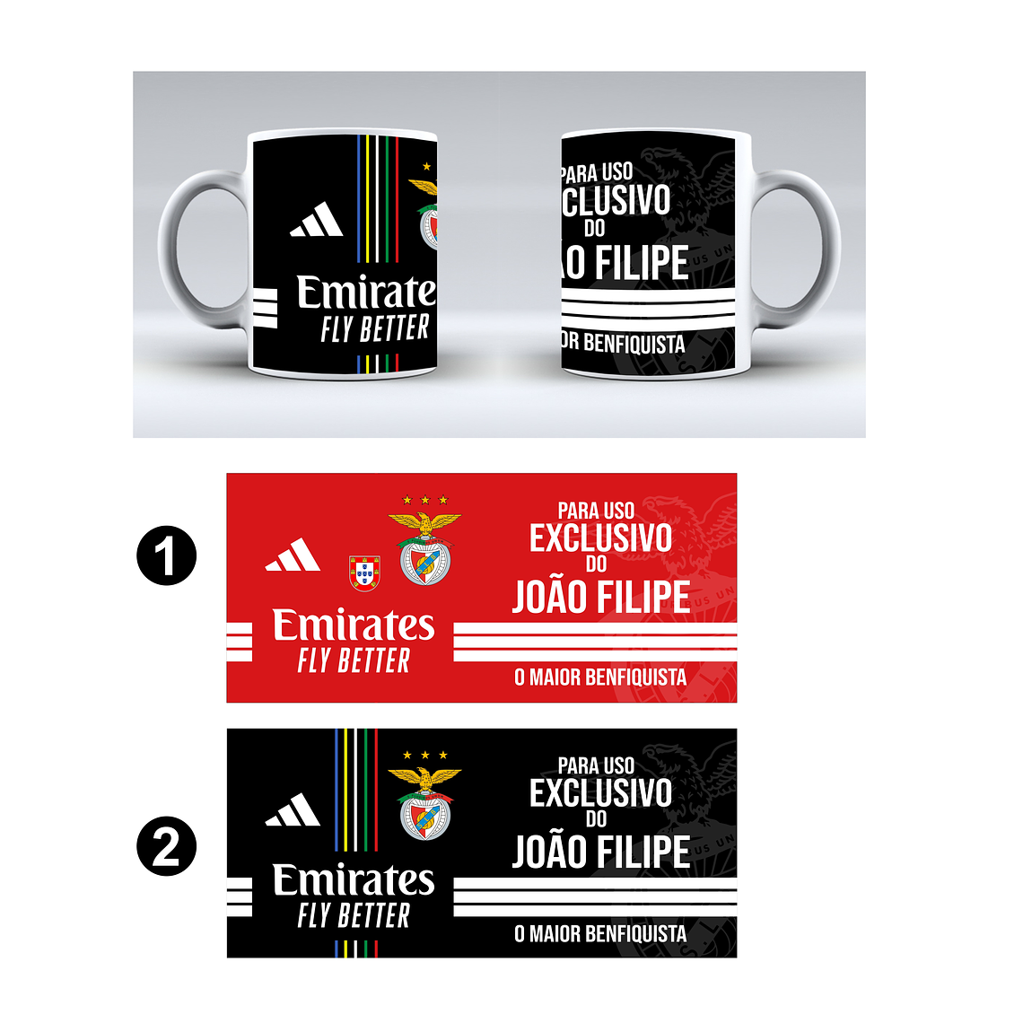 Caneca Personalizável Benfiquista 23/24 1