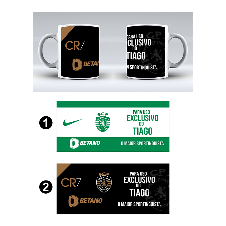 Caneca Personalizável Sporting 23/24 1