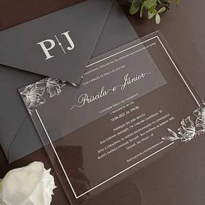 Convite em Acrílico | Casamento, Batizado 