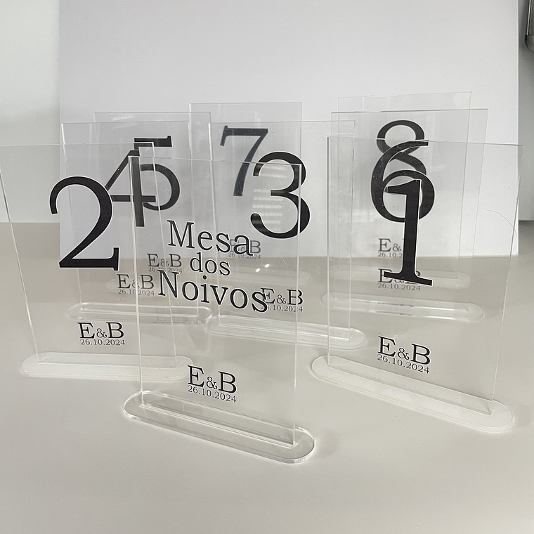 Marcador de Mesa, Acrílico  2