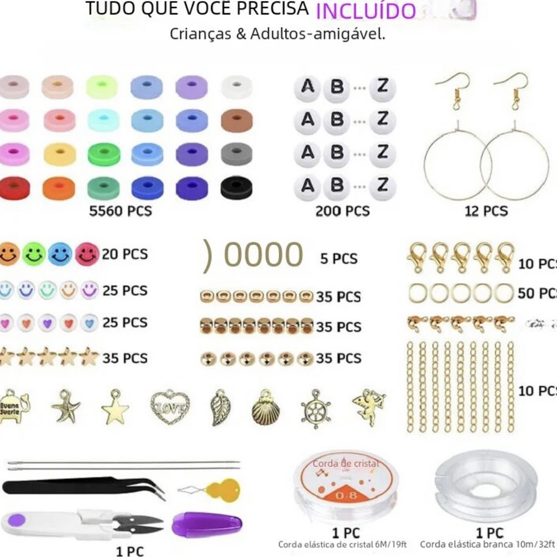 Pack Missangas para fazer pulseiras 2