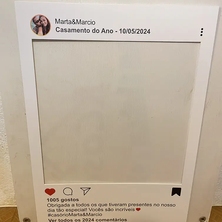 Instagram Placa Casamento, Festa, Jantares... 3