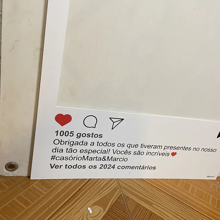 Instagram Placa Casamento, Festa, Jantares... 7