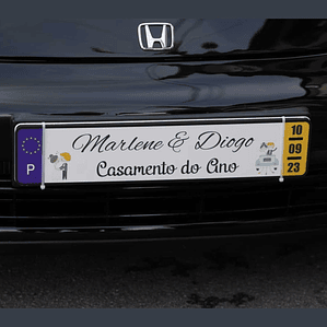 Placa Decorativa de Matricula para Casamento