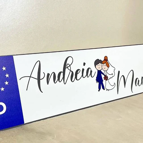 Placa Decorativa de Matricula para Casamento 2