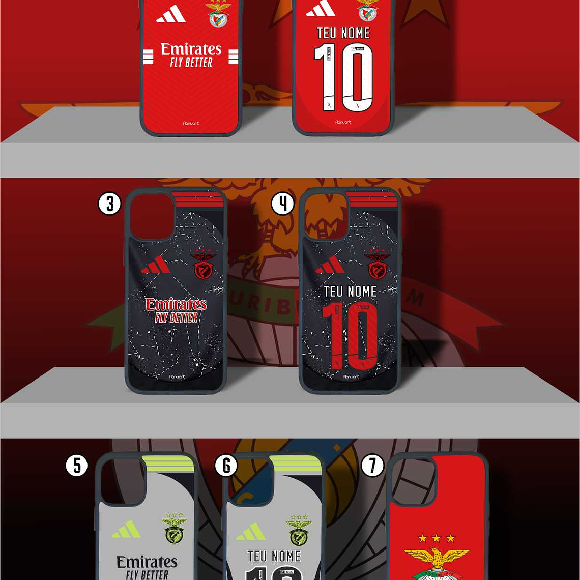 Capas de Telemóvel Benfica Personalizadas 24/25 2