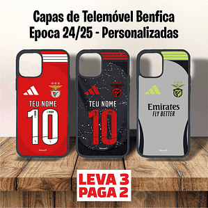 Capas de Telemóvel Benfica Personalizadas 24/25