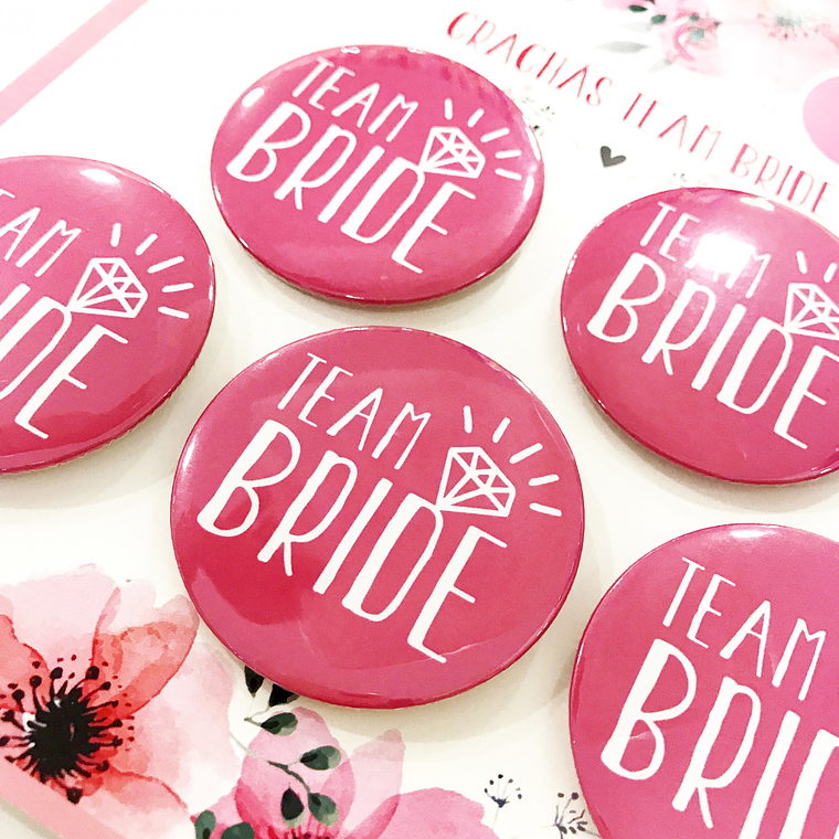 PACK Crachás TEAM BRIDE - Despedidas de Solteiro 1
