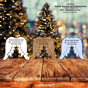 Bola Natal em forma de Asas Anjo