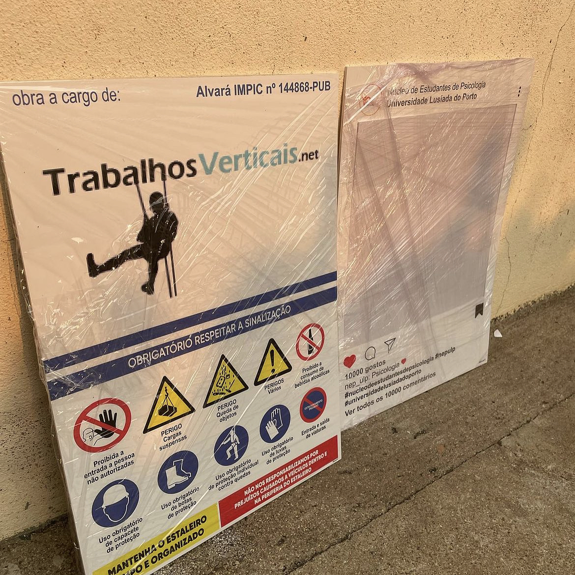 Placa PVC para Sinalização de Obras 3