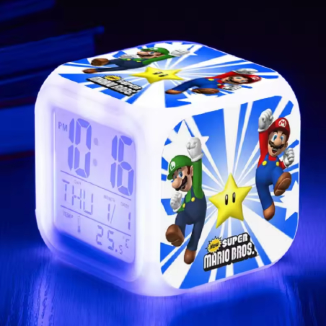 Relógio despertador digital Cubo LED  - Personalizado 4