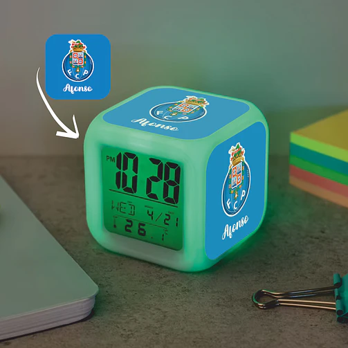 Relógio despertador digital Cubo LED - PORTO 1
