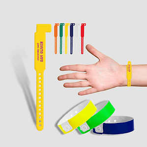 Pulseira de identificação inviolável em vinil