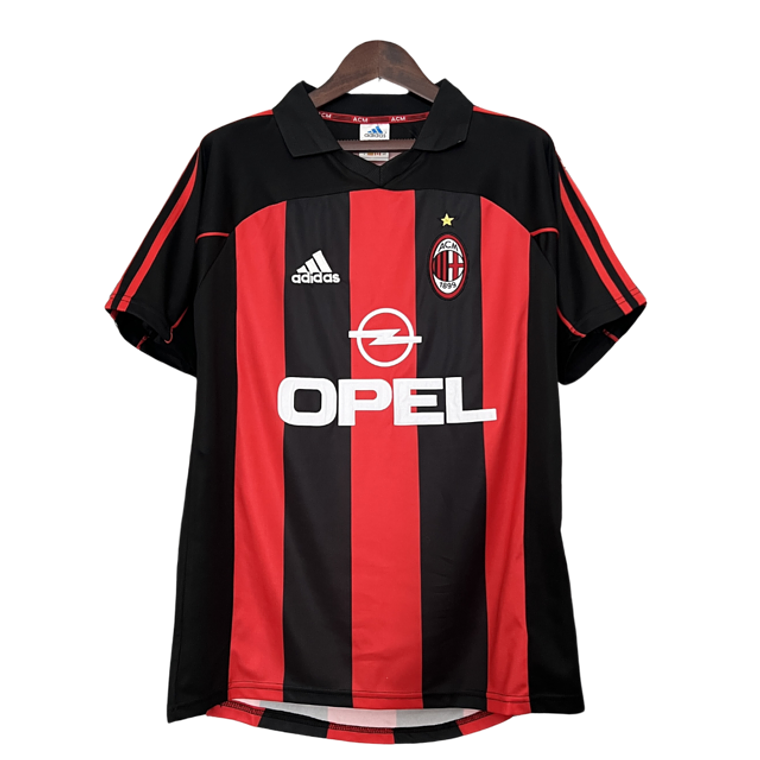 Camisa Milan Retro 2001/02 I Rubro Negra Adidas 1