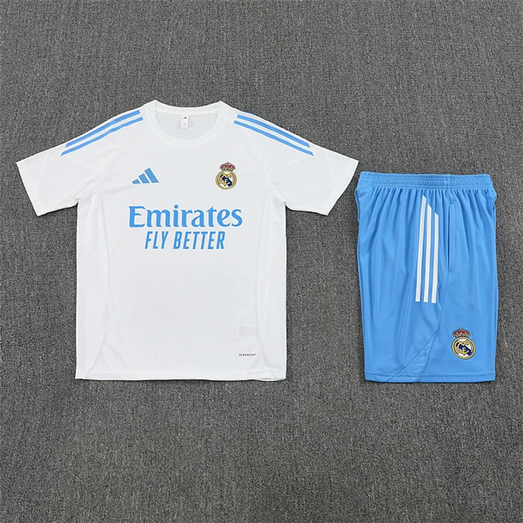 Kit de Treino Real Madrid 2025/26 - Branco  2