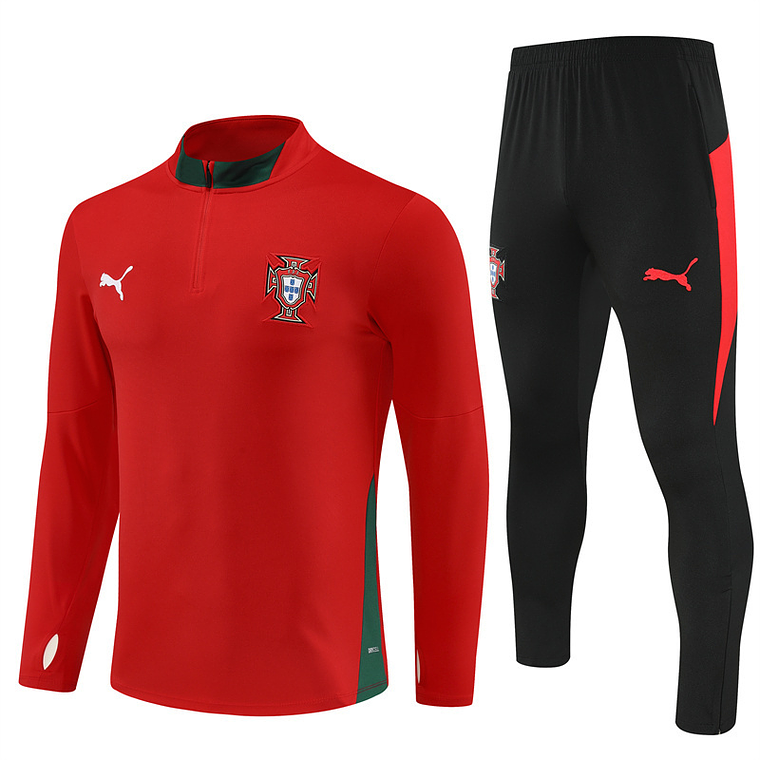 Conjunto Fato de Treino Portugal 2025 - Manga Comprida - Vermelho 1