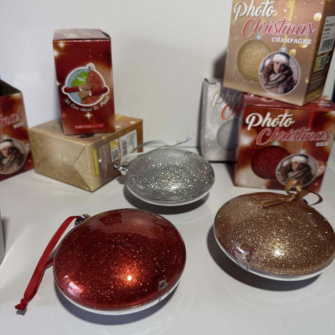 Bola Redonda de Natal Personalizada c/ Foto 4