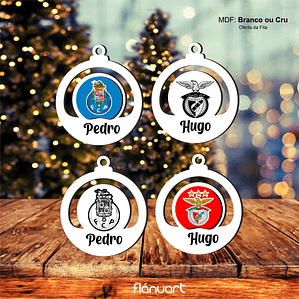 Bola de Natal Personalizada de Clubes
