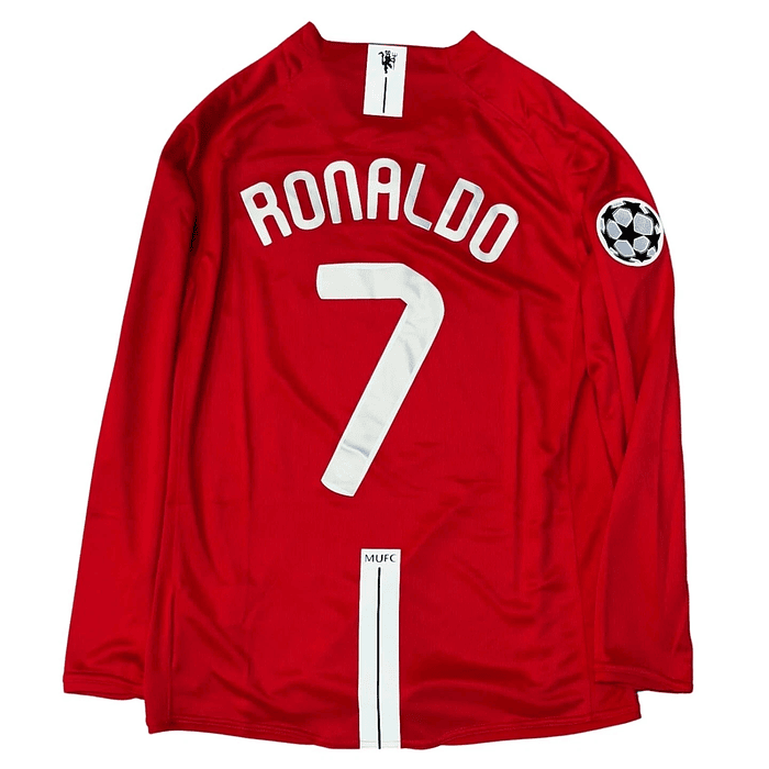 Camisola Retro - Manchester United Principal 07/08  - Manga Comprida - Entrega 48h 3