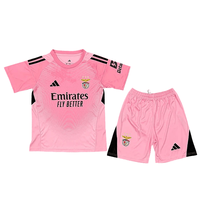 Conjunto Criança SL Benfica Guarda-Redes Rosa 25/26  - (Em stock | Entrega 48h) 1