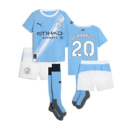 Kit completo Criança Bernardo Manchester City 25/26 - (Em stock | Entrega 48h) - COPIE