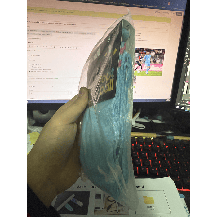 Meias azul e rosa 24/25 Inter de Miami EP25/26 p/Criança - Entrega 48h 2