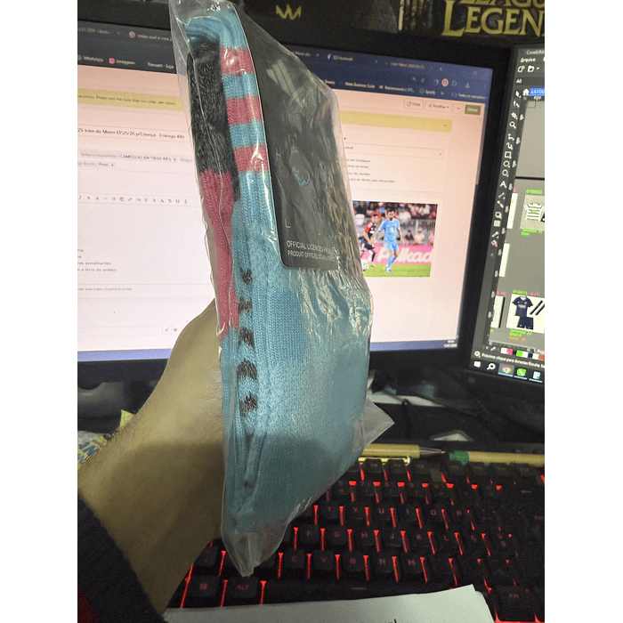 Meias azul e rosa 24/25 Inter de Miami EP25/26 p/Criança - Entrega 48h 3