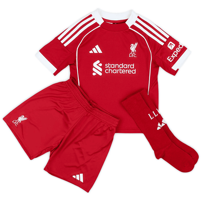 Kit Criança Principal Liverpool 25/26 - (Em stock | Entrega 48h)