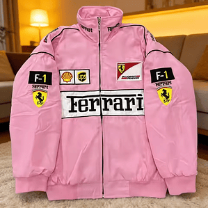 Casaco Rosa Vintage Ferrari F1 Racing
