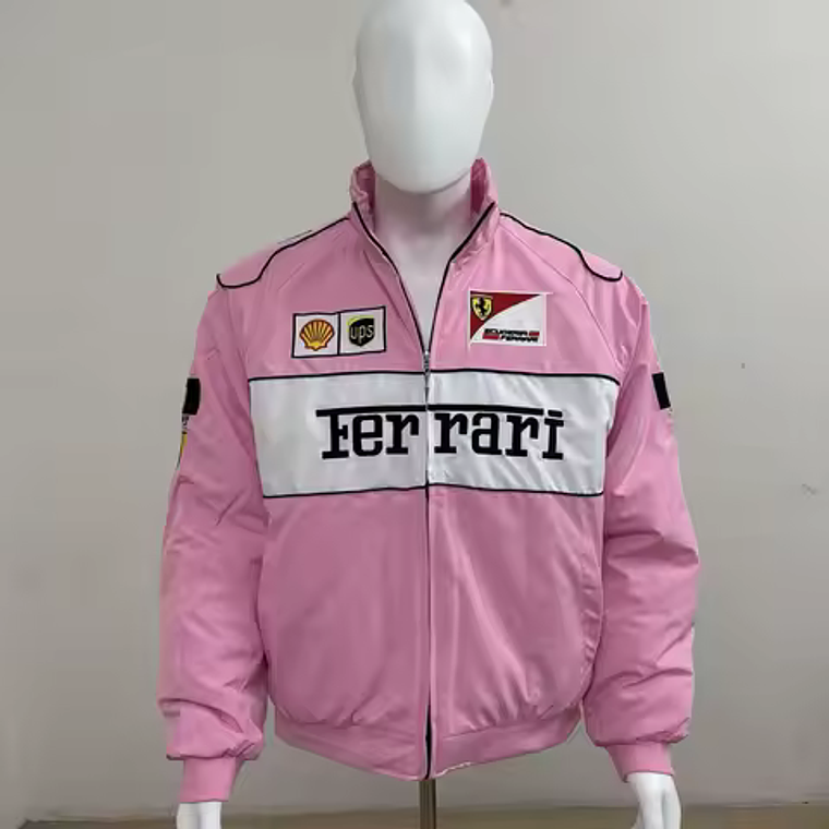 Casaco Rosa Vintage Ferrari F1 Racing 2