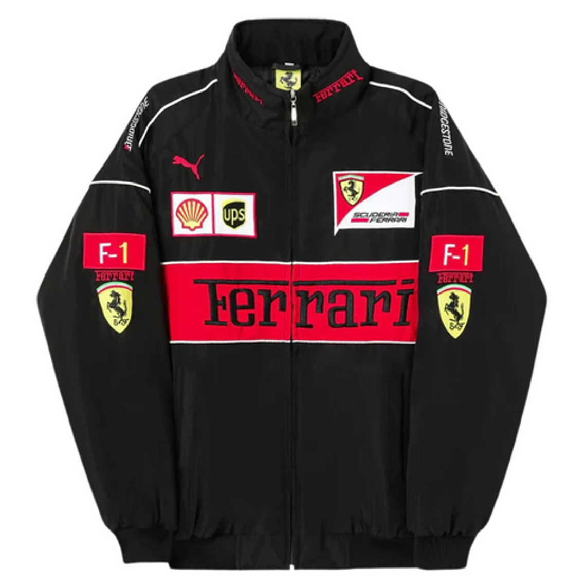 Casaco Preto Vintage Ferrari F1 Racing 1