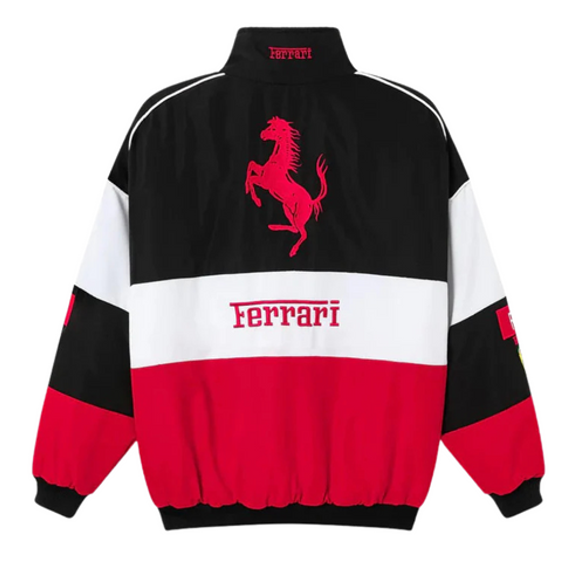 Casaco Preto e Vermelho Vintage Ferrari F1 Racing  2
