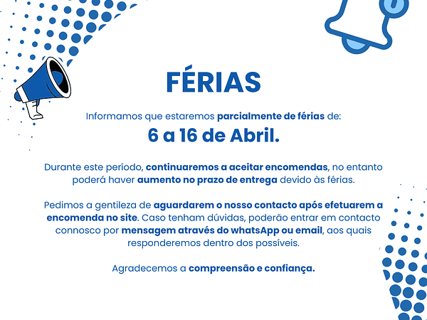 Estaremos Parcialmente de Férias
