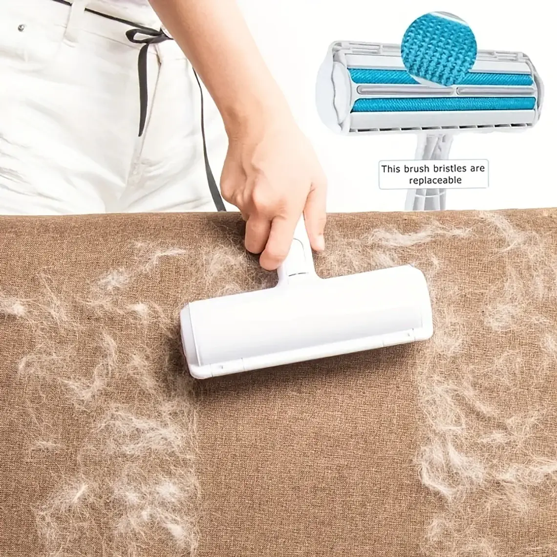 Escova Removedora de Pelos Reutilizável – Limpeza Rápida sem Esforço 1