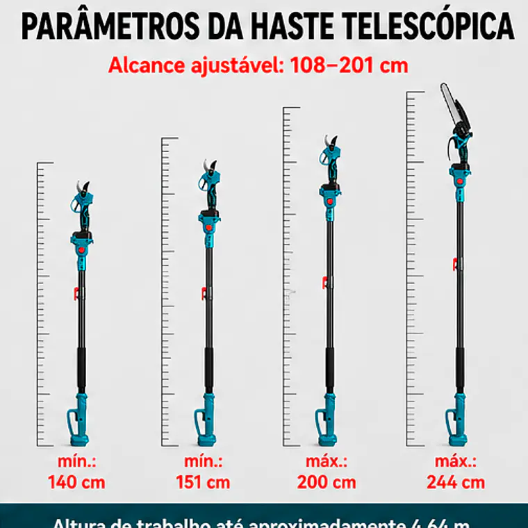 Motosserra Elétrica ONEVAN 5500W - 3 em 1 4