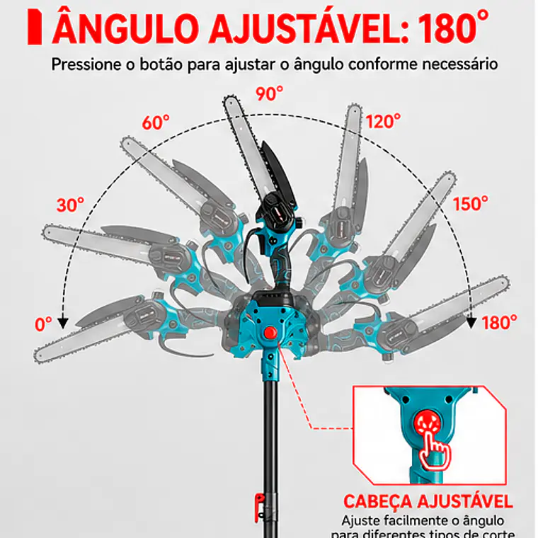 Motosserra Elétrica ONEVAN 5500W - 3 em 1 5