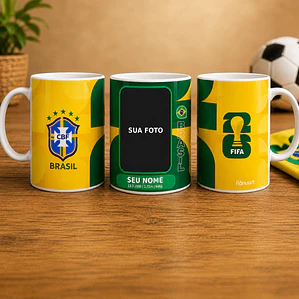 Caneca Personalizada Seleção Brasileira