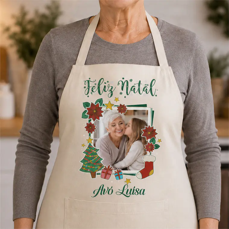 Avental de Natal Personalizados c/ fotografia 