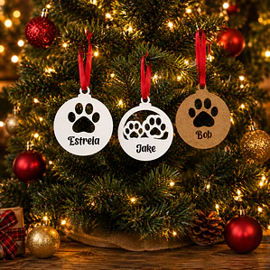 Bola de Natal Personalizada com Patinhas