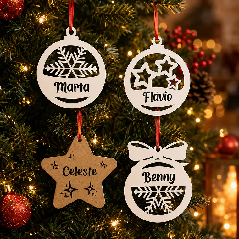 Bola de Natal Personalizada com Nome 1