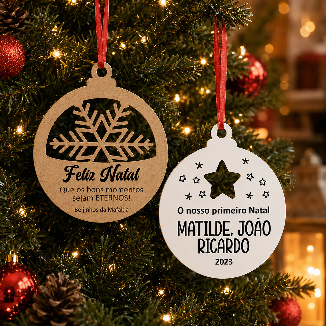 Bola de Natal Personalizada com Mensagem 1