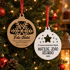 Bola de Natal Personalizada com Mensagem