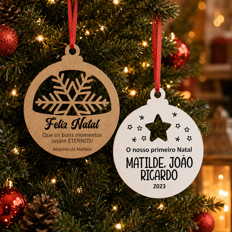 Bola de Natal Personalizada com Mensagem 1