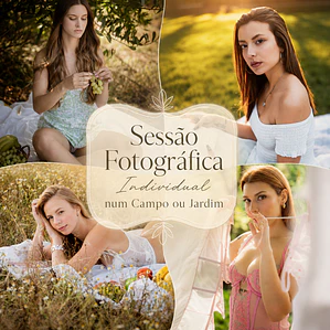 Sessão Fotográfica Individual num Campo ou Jardim