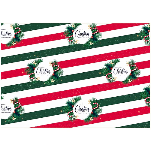 Papel de Embrulho Natal 70×100 – Às Riscas (desde 0.75€/cada) 1