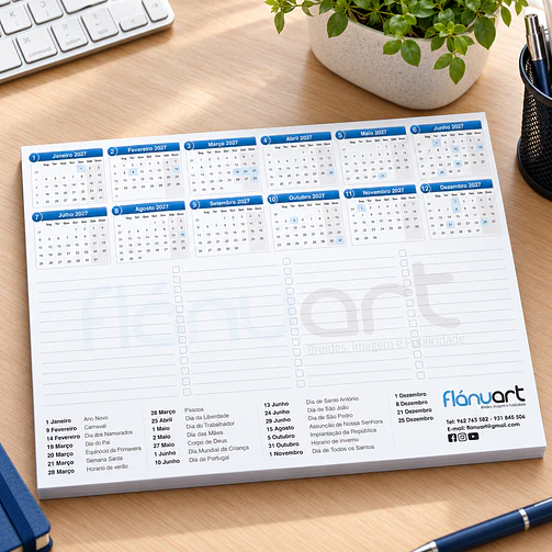 Bloco de Secretária com Calendário A2 (desde 1.45€und) 1