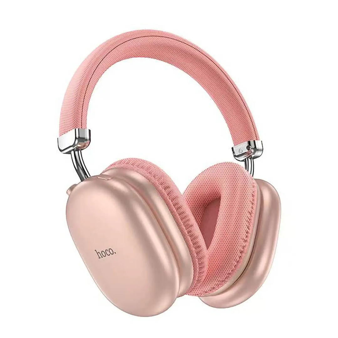 Audífonos Hoco W35 Max Joy Bluetooth Inalámbricos Rosado con Batería de 90H 1