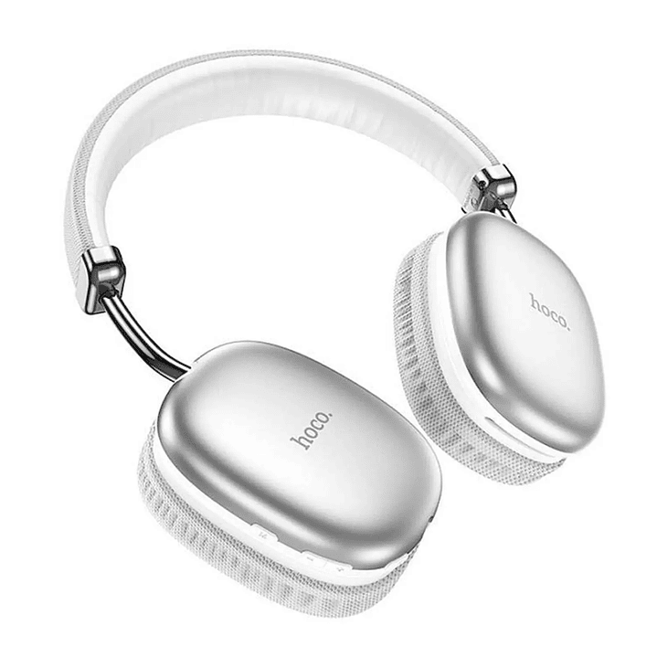 Audífonos Hoco W35 Over Ear Bluetooth Inalámbricos Plateado (Silver) con 40H de Batería 4